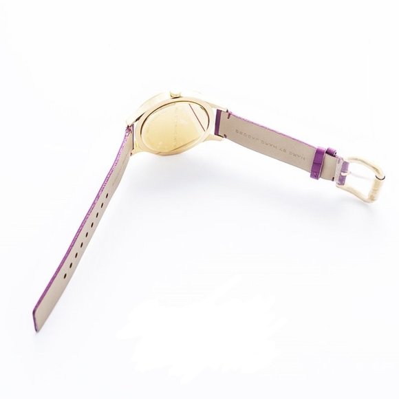 Marc by Marc Jacobs Leather Watch in Fuchsia main image 5